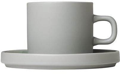 blomus 63911 PILAR Kaffeetassen, Steingut, Grau, 200 ml