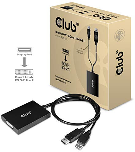 CLUB 3D CAC-1010 DISPLAYPORT/USB DVI-I DAUL LINK NEGRO, BLANCO
