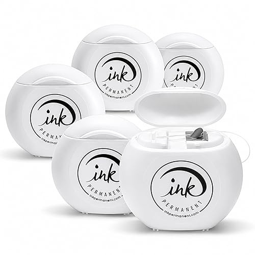 Ink Permanent, Augenbrauen-Mapping-Fäden, 5er-Pack, Voreingefärbtes Mapping-Weiß (15 m) für Augenbrauen-Tätowierung und Microblading