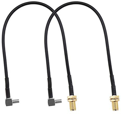 2X SMA Buchse auf TS9 Stecker Rechtwinklige Antennen Adapterkabel Pigtail-Koaxial RG174 für 4G WiFi-Router Mobile Hotspots