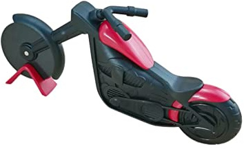 QINGGANGLING999 Pizzaschneider Einzigartige Motorrad Pizza Cutter Edelstahl Pizza Messer Motorrad Rad Pizza Chopper Tragbare Slicer Peel Messer Messer Werkzeug Teigschaberkarte (Color : Black red)