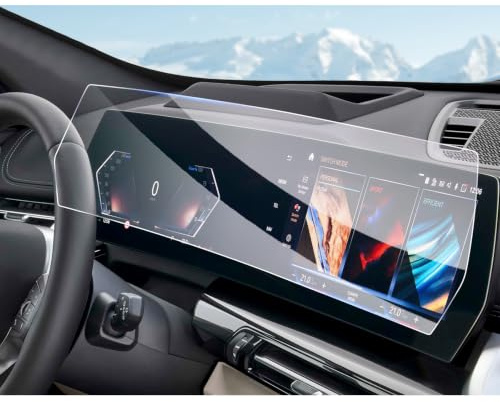 GAFAT Compatibles avec BMW X1 iX1 U11/ X2 iX2 U10/ Serie 1 F70 2022-2024 2025 Film de Protection d'Écran, 10,7 Navigation + 10,25 Cockpit Film en Verre pour iDrive 8, Anti-chocs, 9H Anti-Rayures