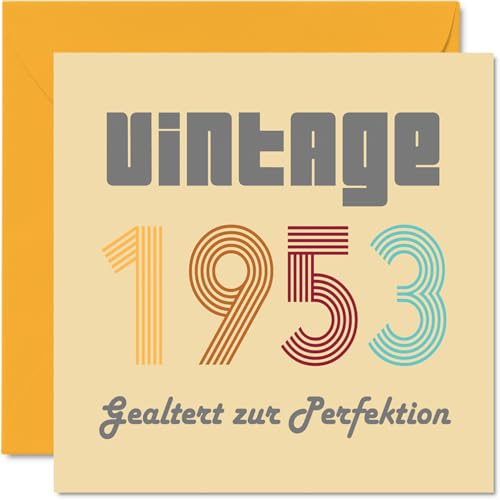 Stuff4 73. Geburtstagskarten für Männer und Frauen | Vintage 1953 Gealtert zur Perfektion