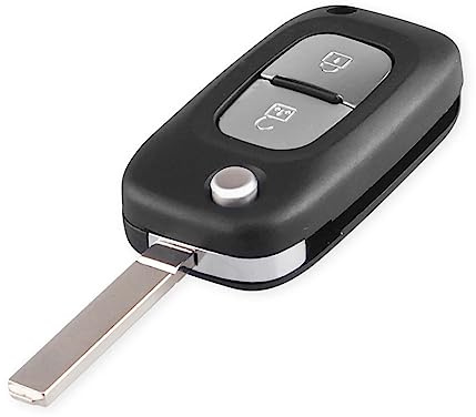 HooRLZ Renault Schlüsselgehäuse für Renault Clio Kangoo Master Modus Trafic Twingo Megane Wind Vivaro Schlüssel, Renault Kangoo Schlüssel, Autoschlüssel Renault Clio, Renault Fernbedienung 2 Tasten