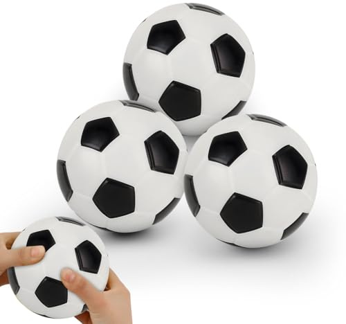 3Pcs 15CM Baby Football Foam Ball for Kids Toddler Small Soft Footballs Set | Lightweight Mini Silent Sponge Soccer Toy Sport Gifts for Childrens Indoor Outdoor Pool Beach Playground