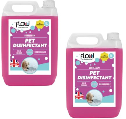Dunnet Tools 10L Pet Stain And Odour Remover Disinfectant Floor Cleaner Safe For Pets Bubblegum Scented Pet Odour Eliminator Kennel Disinfectant And Deodoriser Floor Cleaner Liquid