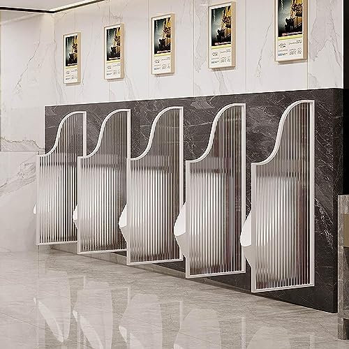 CHBGLNTY Urinal-Sichtschutz, Toilettentrennwand, Wandmontage, Urinal-Sichtschutz, Toilettentrennwand, 120 x 40 cm, Edelstahlrahmen