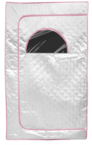Sauna à Vapeur Portable Pliable Maison Isolante à Quatre Couches éPaissir Kit De Tente De Sauna Spa pour Une Personne Cabine De Pliage (sans la chaise) 100 * 80 * 170cm-Silver