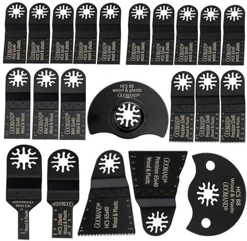 Yuentoen Multitool Sägeblätter,22 StückSägeblätter Zubehör Set, Holz Metall Kunststoff Multimaster Sägeblätter Multifunktionswerkzeug,Oszillierende Sägeblatter für Makita Einhell Dewalt Parkside
