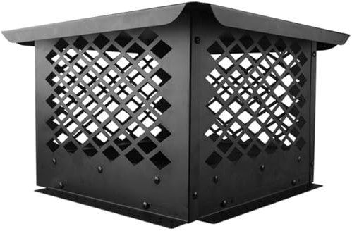 Schwarz Schornsteinabdeckung 31,5 X 31,5cm Kaminabdeckung, Regenkappen Für Kamine, Schornsteinhaube Kaminlochdeckel Mit Funkenschutz