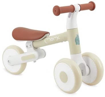 Momi Bicicletta senza pedali DEX per bambine e bambini da 1 a 3 anni, telaio pieghevole, sella regolabile in altezza, ruote in plastica antiforatura, solo 2 kg di peso