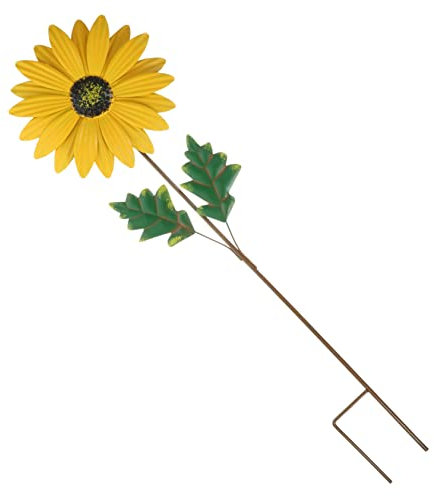 OFFSCH Gartenornamente für den Außenbereich Blumendekoration aus Eisen für den Hof lebensechtes Blumenschild aus Metall für den Rasen Frühlingsdekor für den Außenbereich Terrassendekor