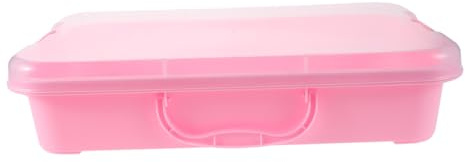 Abaodam Sand Play Tray and Plastic Sandbox for Kids, Medium Pink Sensory Bin Handles, Stackable Storage Box for Indoor and Outdoor Toddler Toys