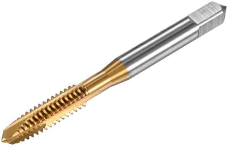 M METERXITY 1 lot de tarauds filetés UNC 1/4-20, revêtement en titane HSS de 70 mm de long, cannelure droite, filetage à droite, outil de taraudage pour perceuses/fraiseuses/machines-outils CNC