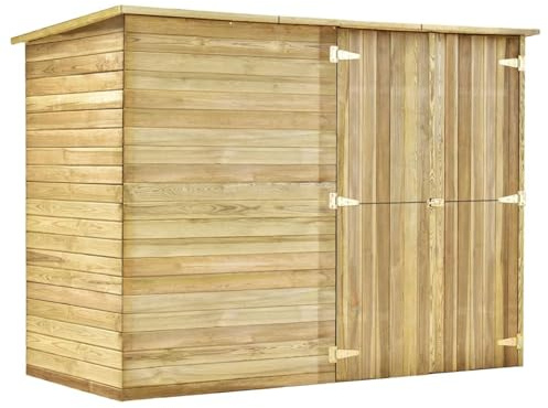 Homgoday Model3059875 Abri à vélos en bois, spacieux, résistant aux intempéries, 232 x 110 x 170 cm, double porte, montage nécessaire