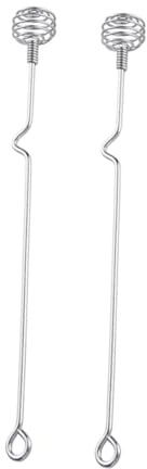 LABRIMP 2 pièces Cuillères Inox Longues Manches Cuillères Mélangeuses pour Café Miel et Épices Réutilisables pour Boissons et Cocktails Réutilisable