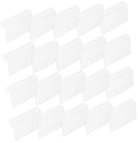 OSALADI 50 Stück PVC Etikettenhalter für Regale Transparente Preisschild Clips Wiederverwendbar Robustes Material für Supermarkt Lager und Heimlagerung