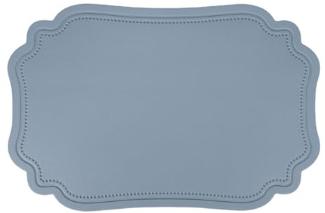 6 Pezzi Set di Sottopiati in Similpelle Resistente al Calore Antiscivolo Facile da Pulire con Motivi in Rilievo Elegante e Pratico per Pranzi Quotidiani e Occasioni Speciali