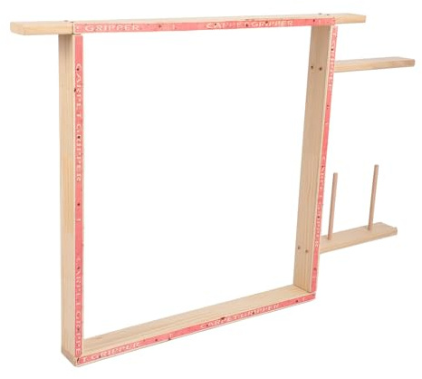 ZJchao Telaio per Realizzazione Tappeti 35,4x35,4 Pollici Telaio Tufting in Legno Fai-da-te per Progetti di Tessitura e Arazzo con Artigianale Robusto e Facile da Montare