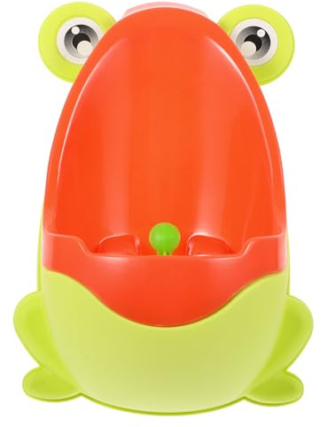 MUSISALY Orinal Forma de Rana Urinario Infantil de Pared en Color Naranja Desmontable Capacidad Moderada para Entrenamiento de Pie en Baño Doméstico