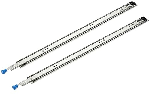 QUARKZMAN 1 Paio Di Guide Per Cassetti Heavy Duty, 32 Pollici Estensione Completa Montaggio Laterale Con Cuscinetti A Sfera E Blocco Capacità 194 LB Guide Metalliche