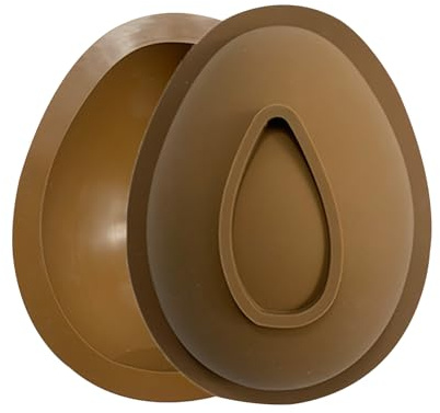 ETUCYNG 3 Pack Easter Egg Moulds Silicone Large Baking 18.2x14.5x5.8cm Silicone Giant Easter Egg Mold 3D Breakable Chocolate Mould for Easters Decorations Candy Cake Muffin Cupcake Dessert Baking