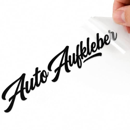 Auto Aufkleber selbst gestalten – Wunschtext Schriftzug Aufkleber personalisiert mit Namen – Autoaufkleber für Scheibe Tür Heckscheibe – Vinyl wetterfest waschstraßenfest – Made in Switzerland