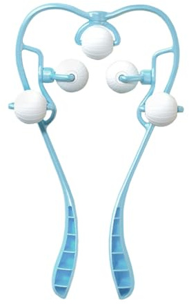 DOITOOL Massaggiatore Manuale per Vertebra Cervicale 5 Sfere, Strumento Portatile per Massaggio al Collo, Dispositivo Clip Leggero per Rilassare Muscoli di Collo, Spalle e Viaggi
