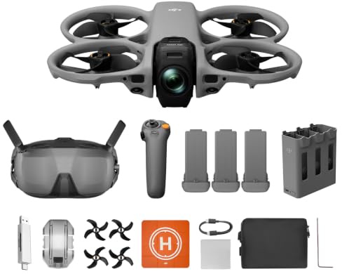 DJI Avata 360 Combo Motion Fly More con accessori, drone a 360° con imaging 8K da 1 pollice, paraelica, Include Goggles N3 e RC Motion 3, Pad di atterraggio (Memory Card Combo)
