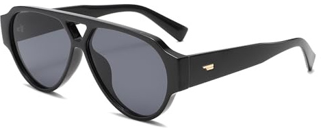 Long Keeper Oversized Pilot Sunglasses - Women Men Retro 70s Square Sunglasses Vintage Flat Top Double Bridge Sun Glasses UV400 Protection
