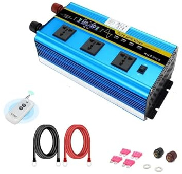 Convertitore Tensione Inverter Per Auto DC 12V/24V A AC 220V Convertitore Tensione Alimentazione Caricabatterie Solare Per Potenza Picco 6000W Presa Inverter(24V 220V Universal A)