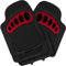 WOLTU Tapis Voiture Universel, Tapis de Voiture Antidérapants et Sécable, en Caoutchouc, Noir + Rouge