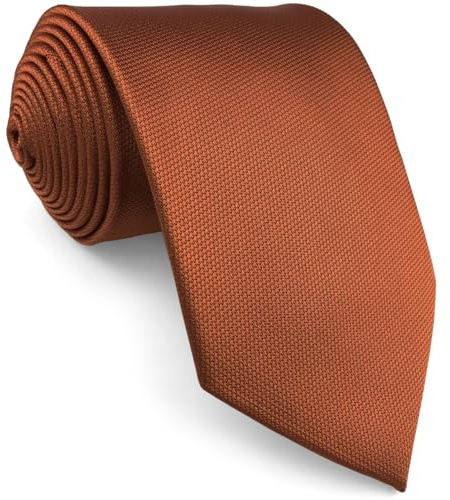 S&W SHLAX&WING Einfarbig Orange Herren Krawatte Geschäftsanzug Dress Extra Lang Dünne