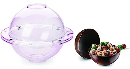 Ibili 828918 Moule MAGNETIQUE 3D pour Sphère en Chocó, Polycarbonate, Transparent, 24 x 24 x 12 cm