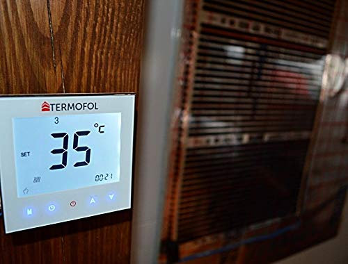 Kit completo di pellicola riscaldante a pavimento in carbonio, 220 W/m, pannello a infrarossi (termostato touch control) (27 m2)