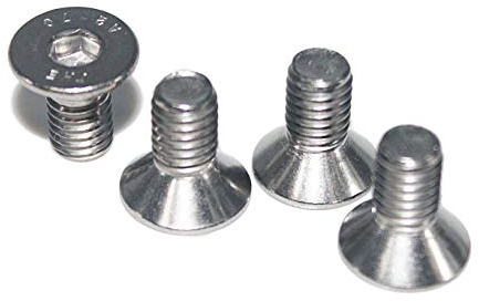 Senkschrauben M4x6mm mit Innensechskant, 100 Stück | ISO 10642, A2 V2A, DIN 7991