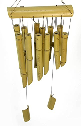 GeKi Trend Windspiel Bambus für Balkon und Garten Klangspiel Feng Shui