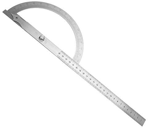 Fafeicy 200 * 300 mm Edelstahl-Winkelsucher, Winkelmesser mit 0-180 Grad Bereich, für Holzbearbeitung, im Bauwesen, in der mechanischen Verarbeitung