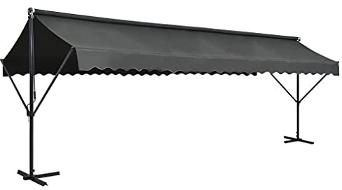 Susany Fristående dubbelsidig markis golvmarkis trädgårdsmarkis solskydd terrass,fri stående Awning Terrace Canopies Garden Sunshades mått: 600 x 300 x 300 cm (L x B x H)