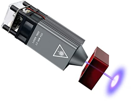 Verbessertes Lasermodul, LASER TREE 23 mm Fixed Focus Balance Gravier und Schneidkopf, Lasergravurmodul 5 W optische Leistung mit Metallwindsammelhaube, geeignet für Lasergravurmaschine