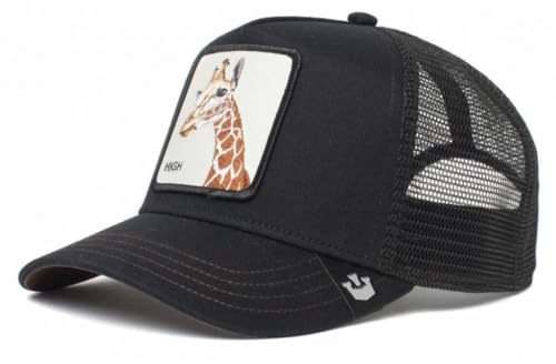 Goorin Bros. The Farm unisex original justerbar snapback truckerkeps, svart (The Giraffe), en storlek, one size