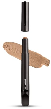 Stryx Concealer Stick Tool for Men, Medium Mahogany - Natural Pigments Hides Imperfections, Acne, Razor Burns, Scars, & Rosacea - Highly Adaptable Shades for Easy, Undetectable Coverage