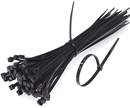 Lumeiy Pack of 125 Professional Cable Tie Black - 150 mm x 3,6 mm Fastening Ties UV-Resistant Microfiber Cloth Cord Organizer Wire Ties Multicolor 125 pcs