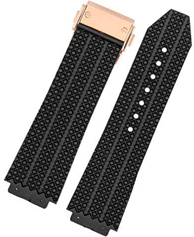 HEPUP Uhrenarmband für Hublot Big Bang Silikon 25 x 19 mm Wasserdicht Herren Uhrenarmband Kette Uhrenzubehör Gummi Uhrenarmband, 25-19mm, Achat