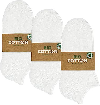 mehrstrumpf 8/12 pares de calcetines para niños 100% orgánicos, sin costuras, para zapatillas, para niños y niñas (Modelo: Biolivia), 35-38