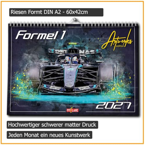 Formel 1 Kalender 2027 | DINA2 Wandkalender | ca. 60x42cm | Artwork Edition