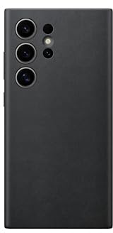 Samsung Hochuen Vegan Leather Smartphone Case GP-FPS928HC, Designed for Galaxy S24 Ultra, Handy-Hülle, Lederimitat, Schlankes Design, Black
