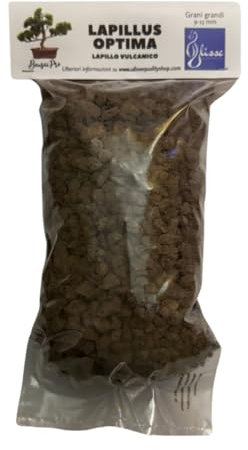 Ulisse® BonsaiPro Lapillus Optima - Roter VulkanLapillo, Bonsaierde, Mulchen, Sukkulenten und Bonsai, gebrauchsfertiges Substrat, grobe Körnung, Eisen- und Kaliumfreisetzung