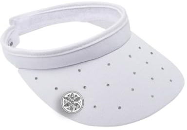 Surprizeshop New 2024 Ladies Crystal Clip Golf Sun Visor - White