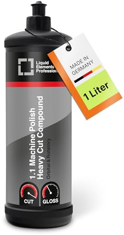 Liquid Elements Autopolitur Heavy Cut 1L, Hochleistungs-Polierpaste | für Tiefenkratzer, schneller Glanz, hologrammfrei, hochabrasiv & silikonfrei